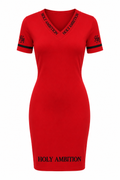 womens mid-sleeve casual dress